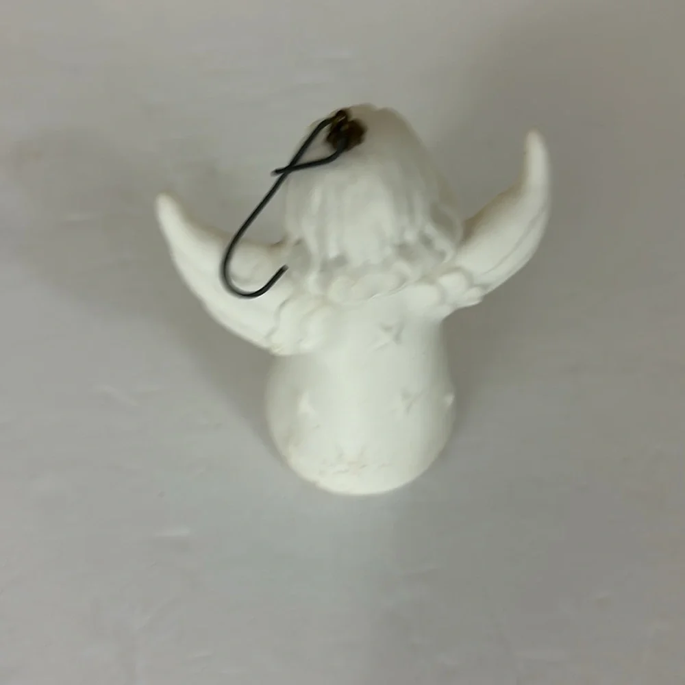 Vintage Goebel White Annual Angel Christmas Bell Ornament 1976 TMK-5